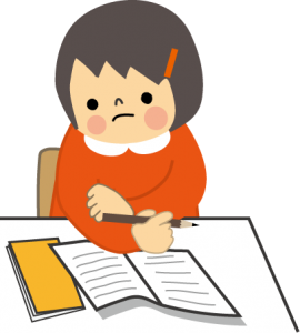 勉強する子供